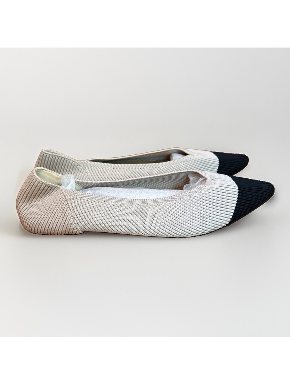 NEW Casual Women's Beige Black Loafers Flats Rubber Sole Size 11